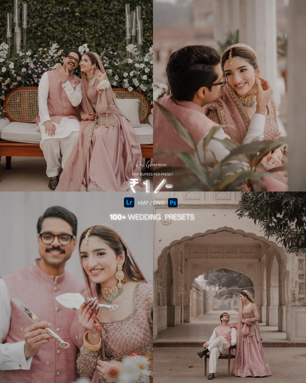RAJ GHARANA – WEDDING &amp; PRE-WEDDING PRESET