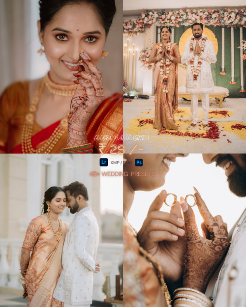 GOLDEN MAHARASHTRA ENGAGEMENT & WEDDING PRESETS