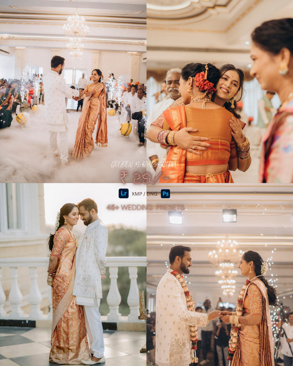 GOLDEN MAHARASHTRA ENGAGEMENT & WEDDING PRESETS